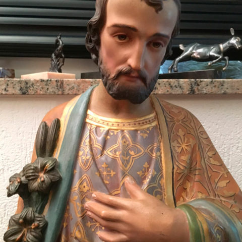 Jésus Sculpture plâtre polychrome