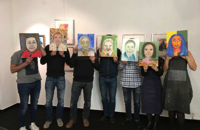 Afterwork à l'atelier. Portrait d'après photo