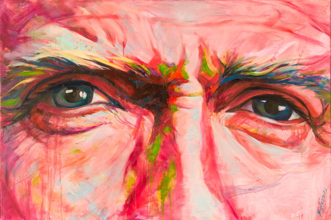 Portrait de Clint Eastwood regard homme