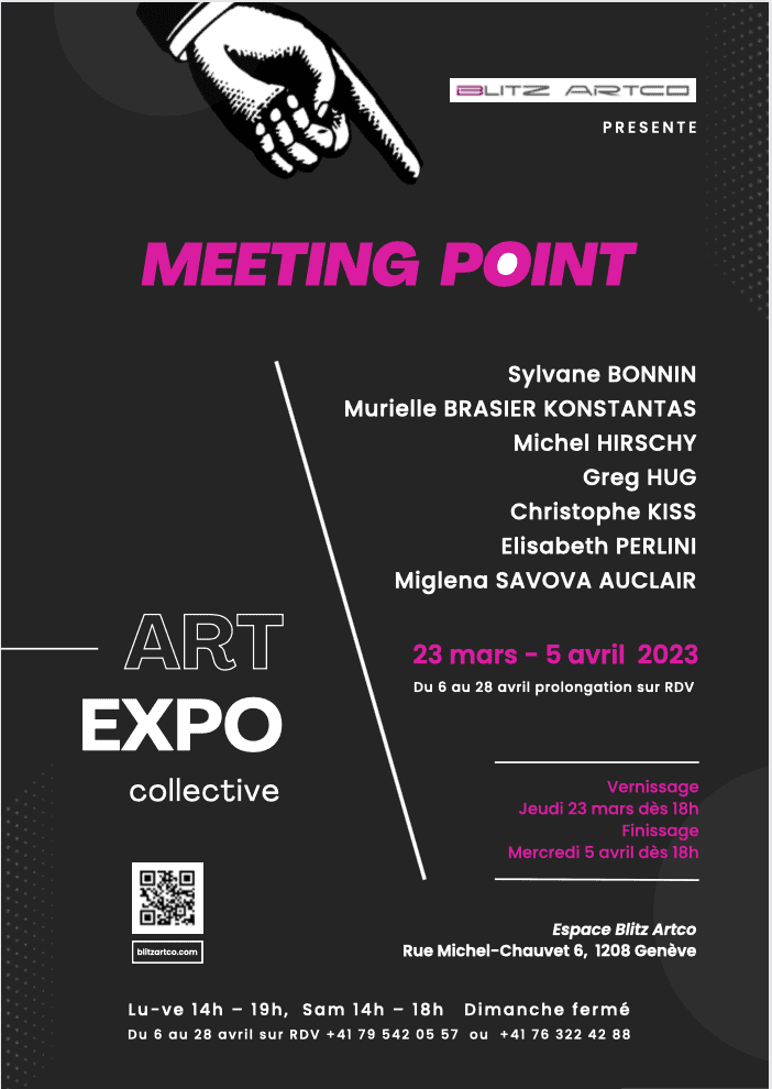 Affiche d'exposition " Meeting point"