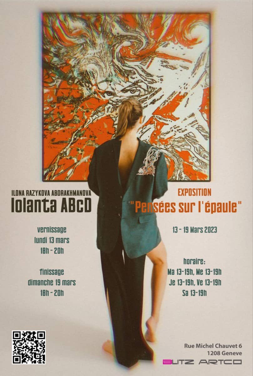 Exposition "Pensées sur l'épaule" de Iolanta ABcD 1 Affiche exposition de Iolanta ABcD