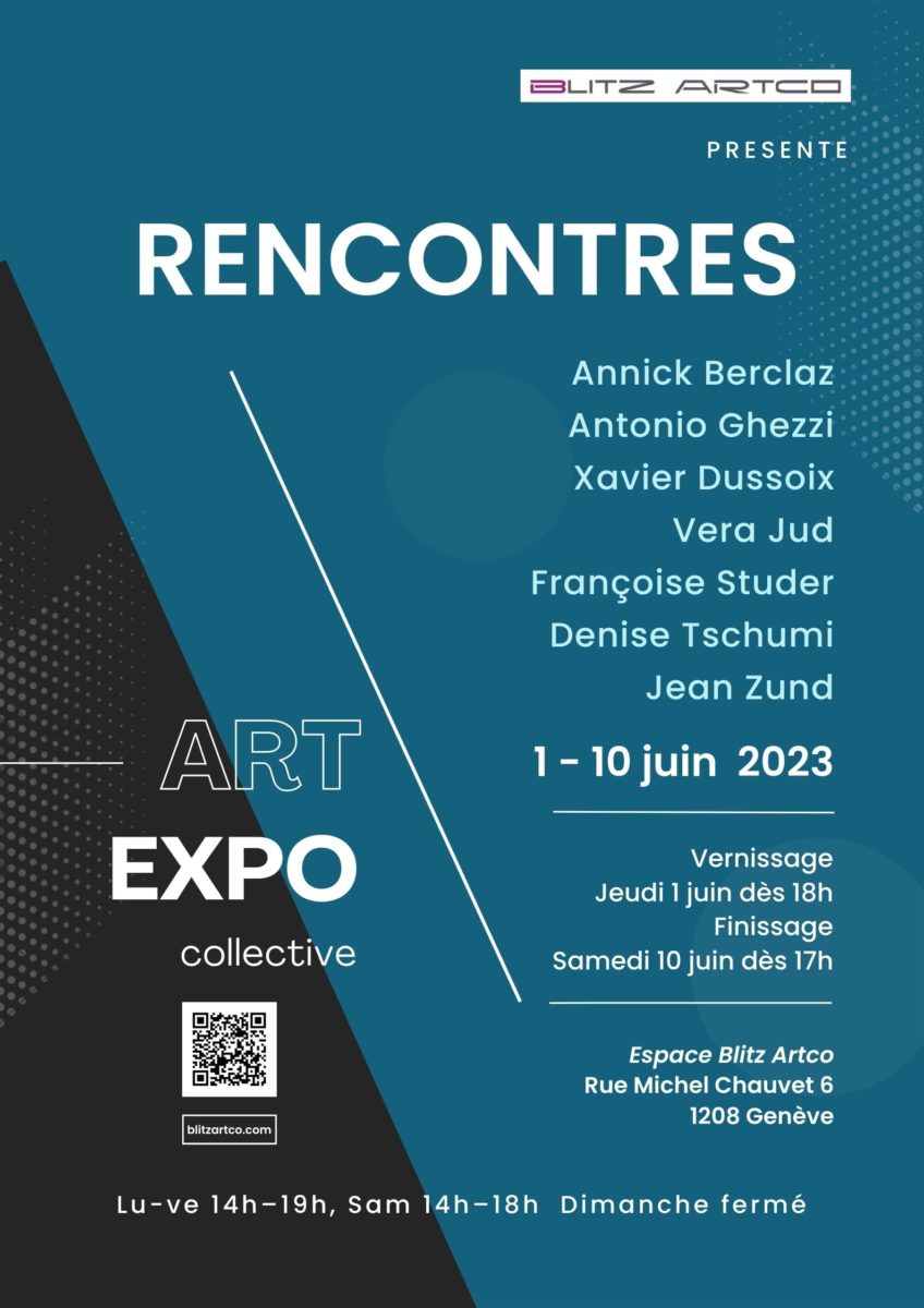 Exposition Petites Sculptures - Du 01.06 au 10.06.2023 1 Affiche d'exposition " Rencontres"