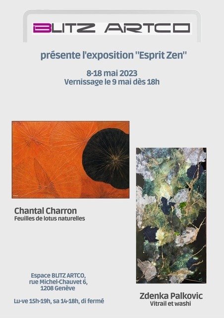 Exposition de Chantal Charron et Zdenka Palkovic - du 8 au 18 mai 2023 1 Brochure d'exposition Esprit Zen