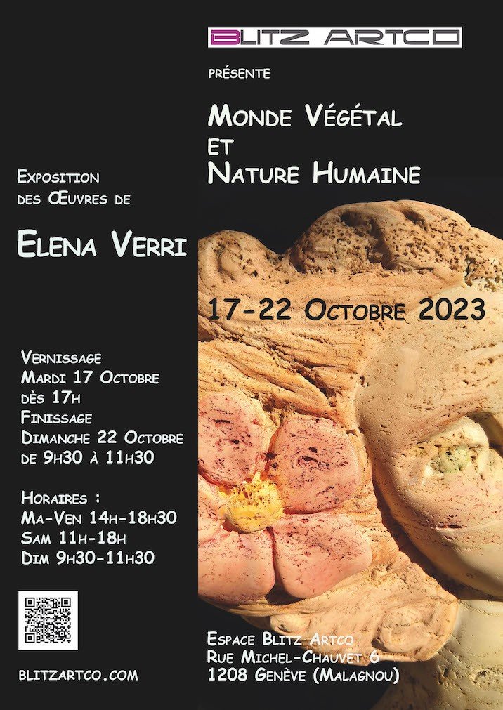 Exposition sculptures de Elena Verri 16-22.10. 2023 1 Affichette exposition