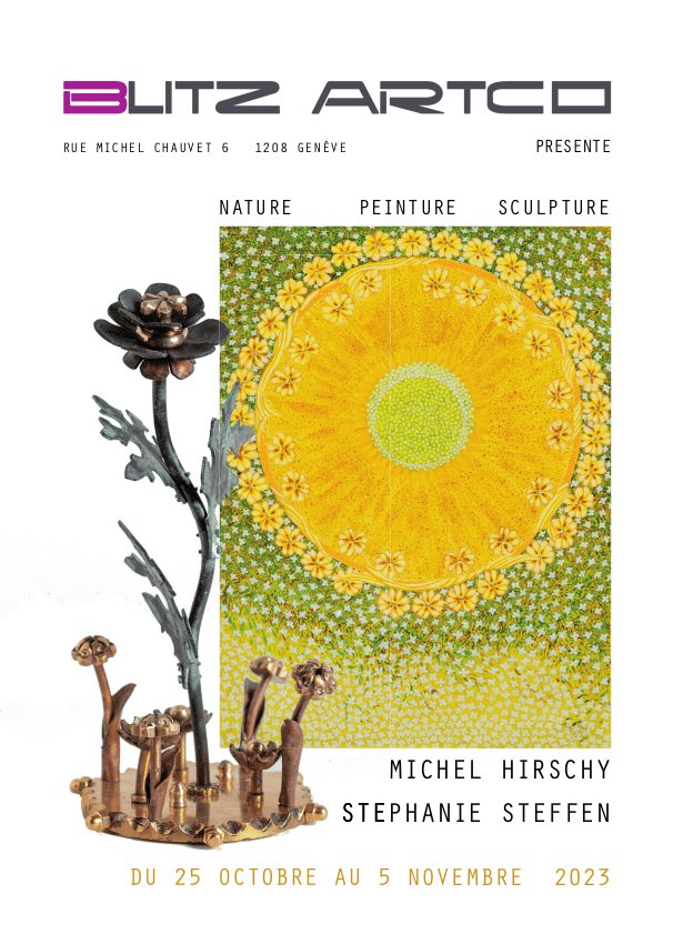 affiche fleur en metal fleur jeune