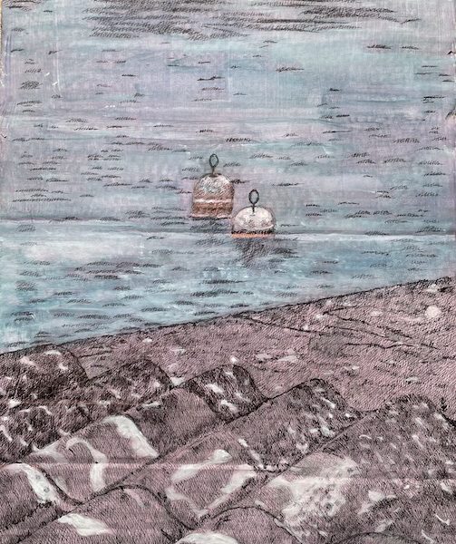 1Point de vue 2 technique mixte sur papier cm. 40x30 2025 copie