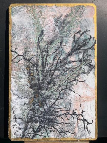 technique mixte branche arbre